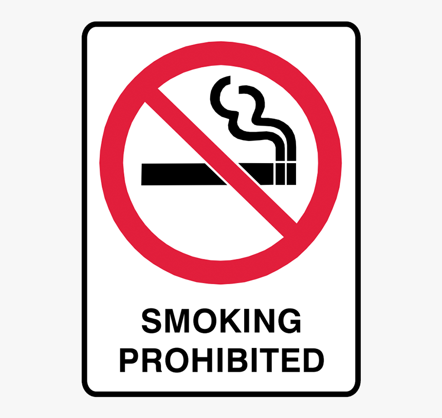 Prohibited Sign Png - No Smoking In Area, Transparent Png