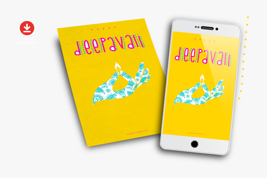 Free Deepavali Greeting Card Design - Smartphone, HD Png Download