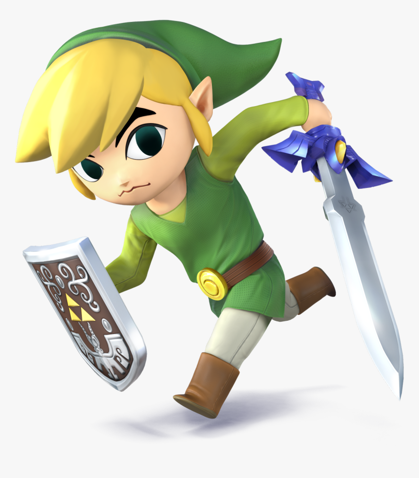 Toon Link Png - Super Smash Bros Wii U Toon Link, Transparent Png