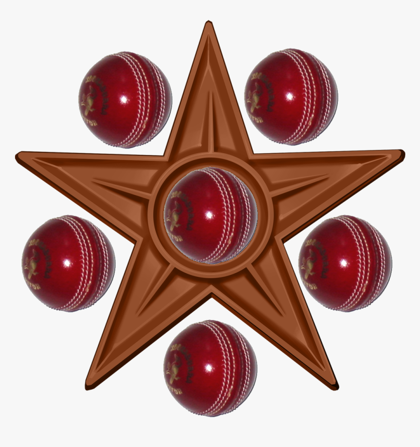 Cricket Bowler Barnstar - Cricket Ball Clip Art, HD Png Download
