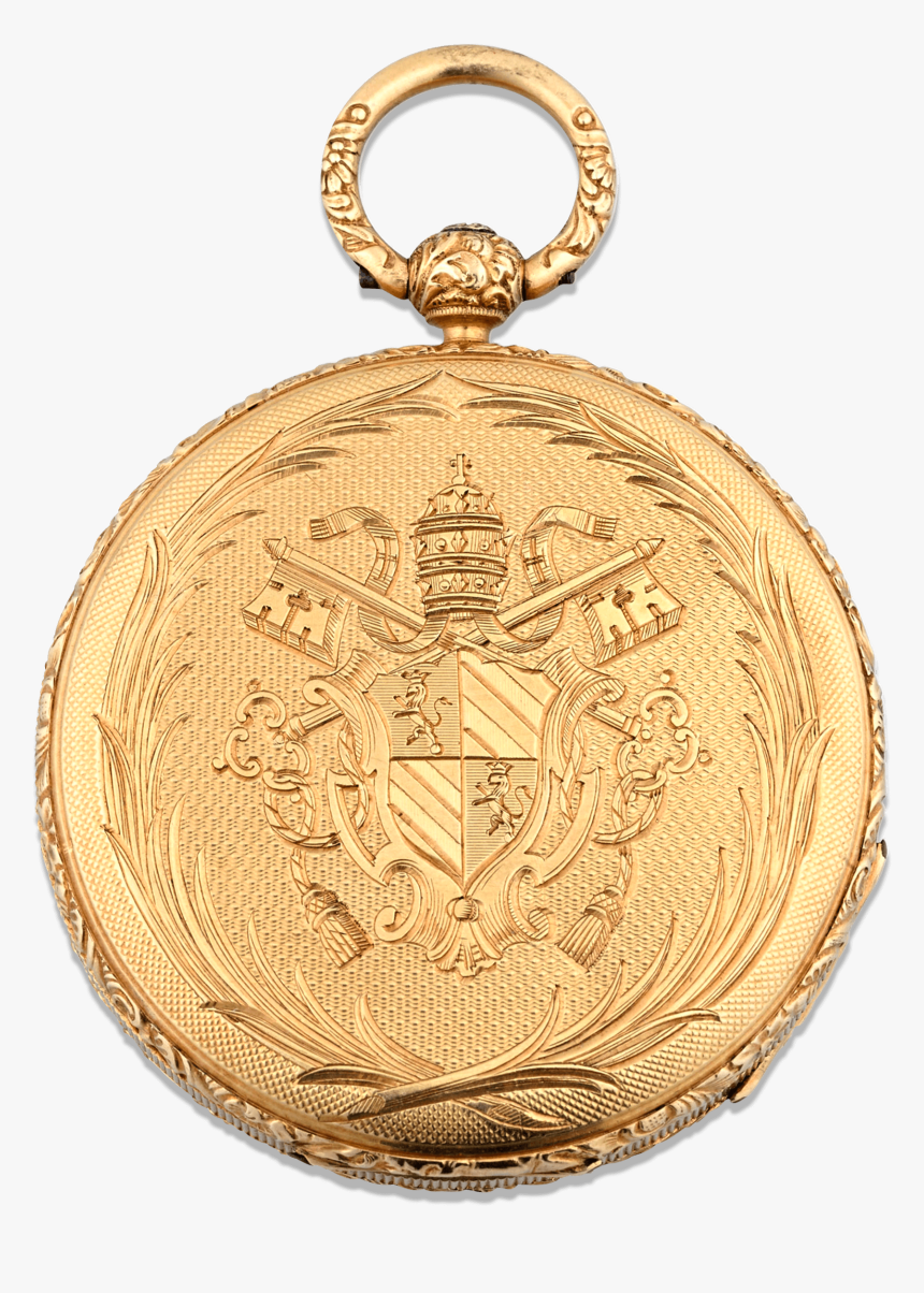 Pope Pius Ix Gold Pocket Watch By Aucoc - Gold Pocket Watch, HD Png Download