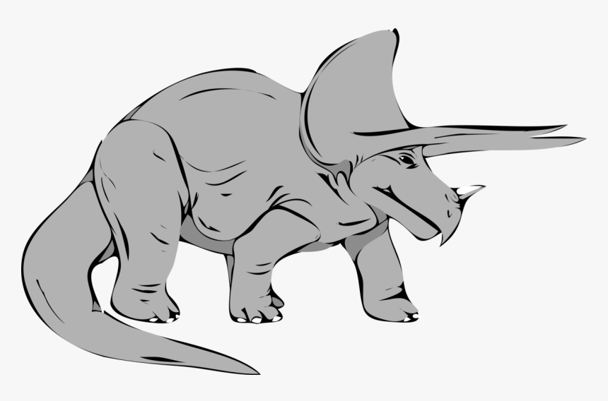 Transparent Dinosaur Clipart Png - Triceratops Clip Art, Png Download