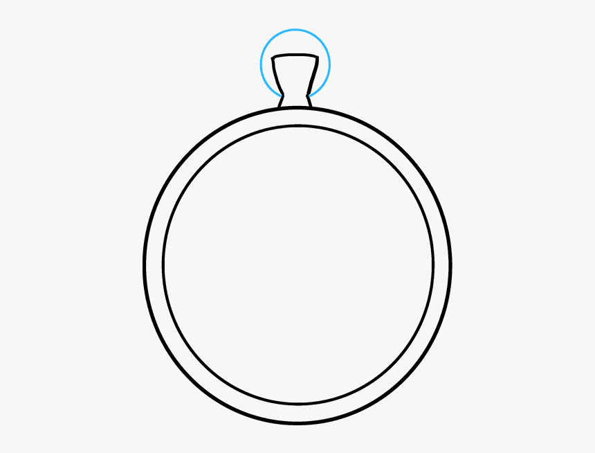 How To Draw Pocket Watch Easy Pocket Watch Drawing, HD Png Download