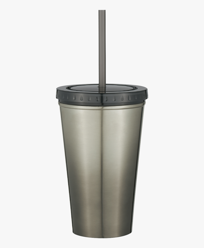 Stainless Steel Double Wall Chroma Tumbler With Straw - French Press, HD Png Download