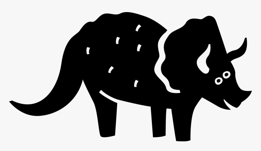 Vector Illustration Of Prehistoric Triceratops Dinosaur, HD Png Download