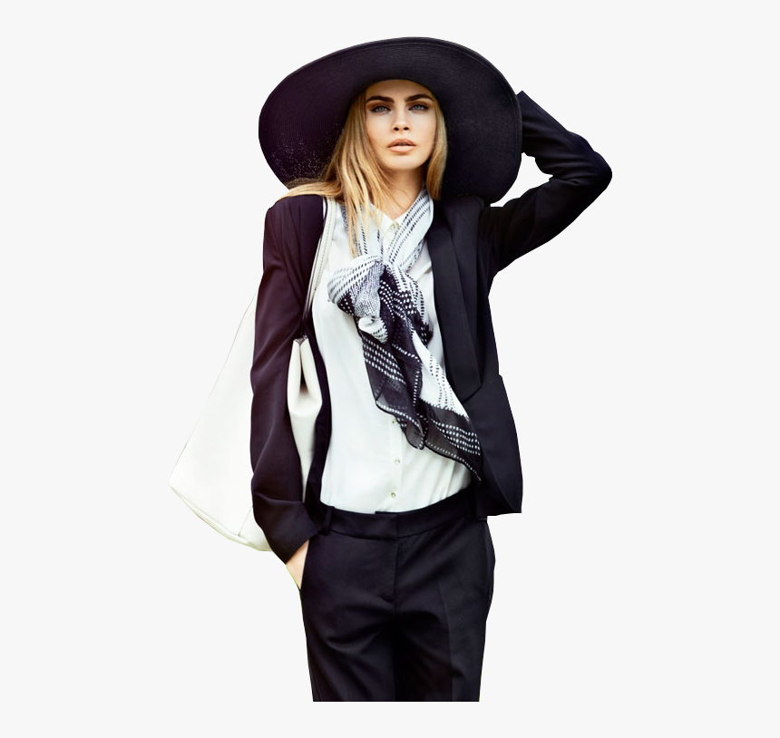 Cara Photo Cara - Cara Delevingne Big Hat, HD Png Download