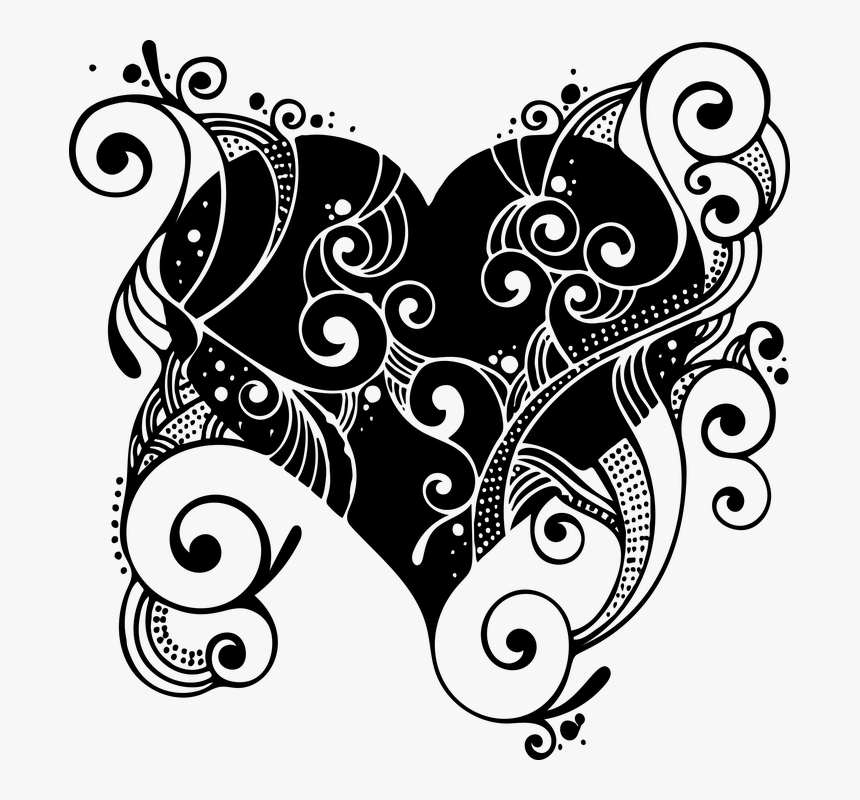 Heart Pic - Flourish Ornamental Wedding Vector, HD Png Download