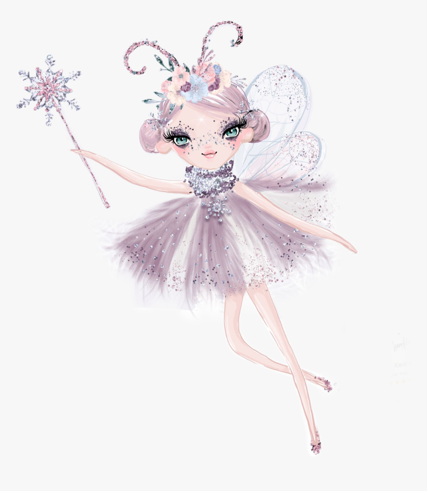 #watercolor #fairy #purple #flowers #wand #magic #sprite - Illustration, HD Png Download
