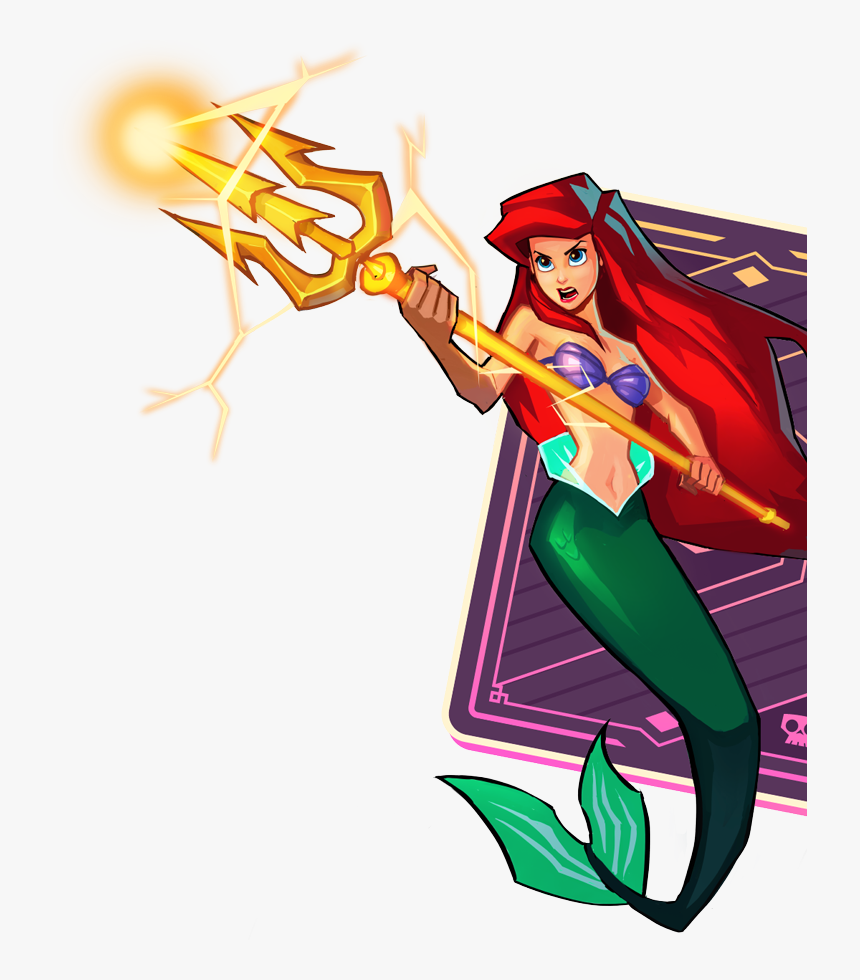 Ariel From The Little Mermaid Holding Trident - Disney Sorcerer's Arena Ariel, HD Png Download
