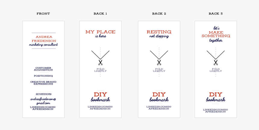 Diy Bookmark Mini Business Cards - Carmine, HD Png Download