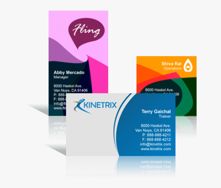 Business Cards Samples Png, Transparent Png