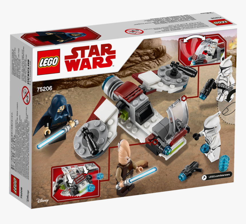 Transparent Star Wars Clone Trooper Png - Lego Star Wars 75206, Png Download