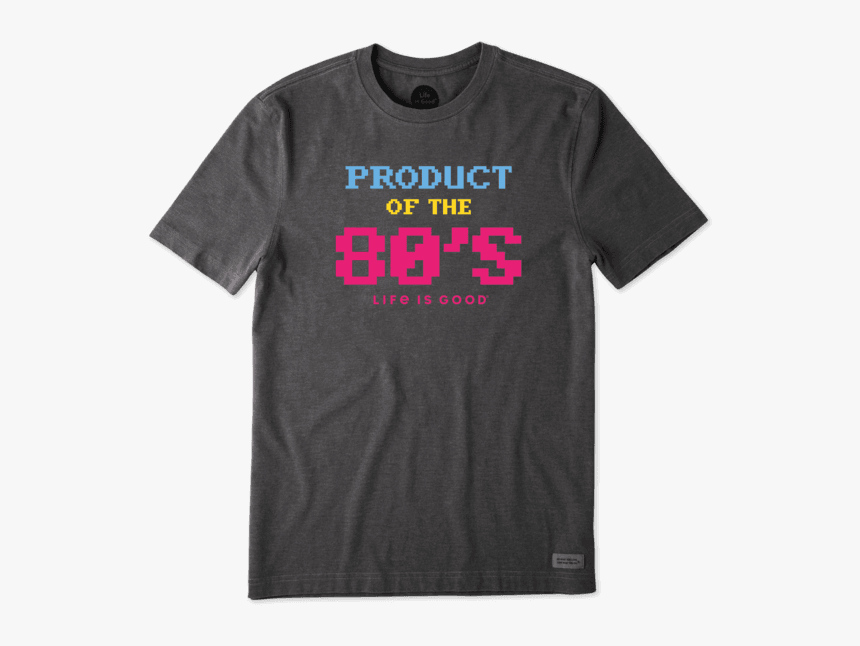 Men S Product Of The 80 S Crusher Tee - Life Is Good Beagle Shirt, HD Png Download