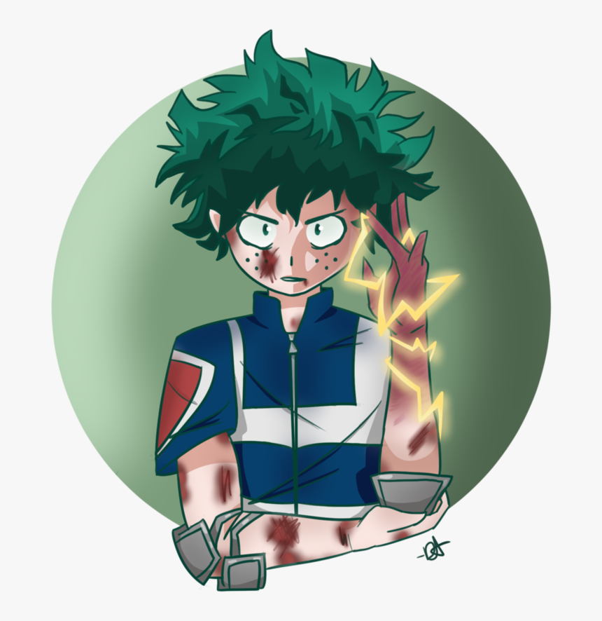 Izuku Drawing Anime Hero - Cartoon, HD Png Download