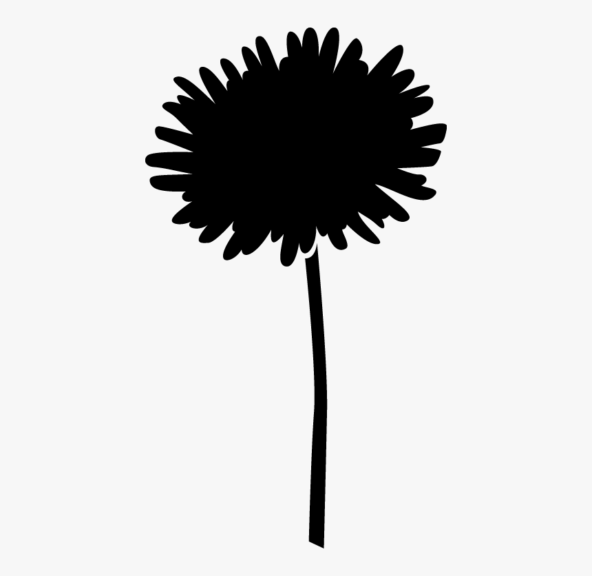 Simple Silhouette Of A Flower, HD Png Download