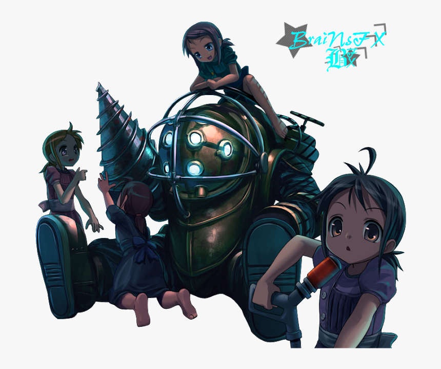 Bioshock 2 Big Daddy And Little Sister - Bioshock Big Daddy Meme, HD Png Download