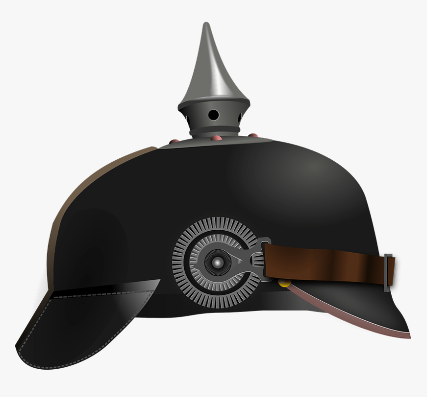 German Helmet Side View Clip Arts - Ww1 German Helmet Png, Transparent Png