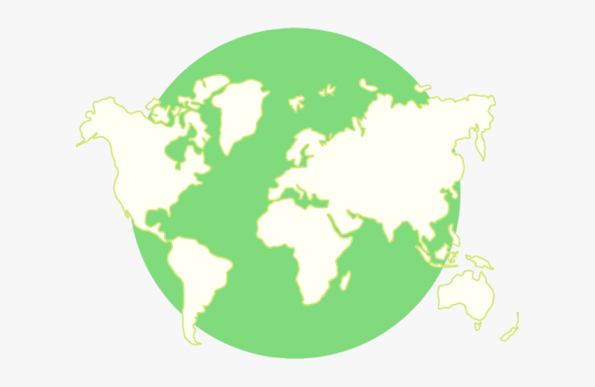 Grass Clipart Bermuda Grass - World Map Teal, HD Png Download