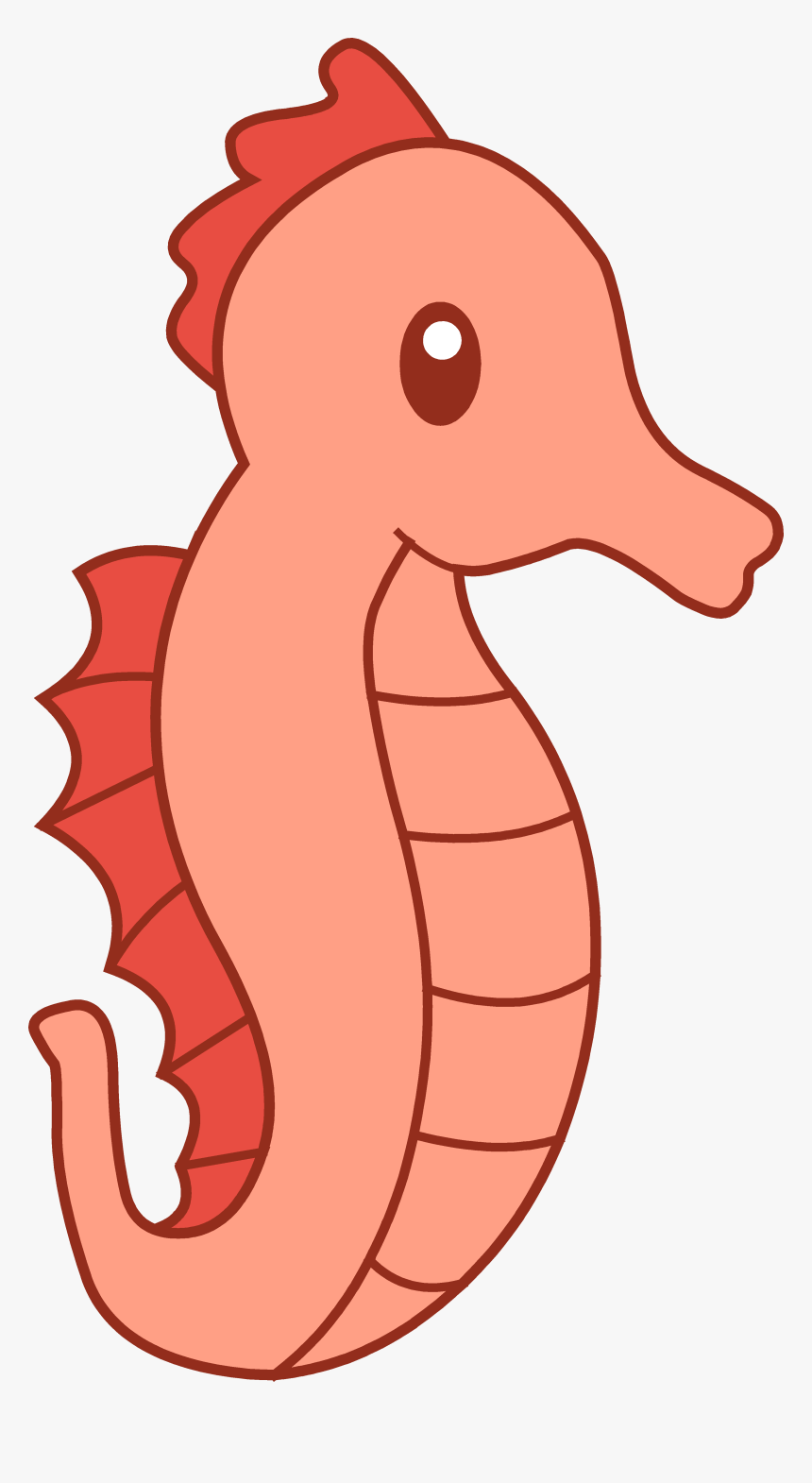 Download Cute Seahorse Png Image For Designing Projects - Seahorse Line Art, Transparent Png