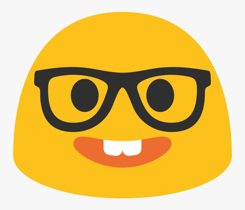 File - Emoji U1f913 - Svg - Emoji Nerd , Png Download - Transparent Background Nerd Emoji, Png Download