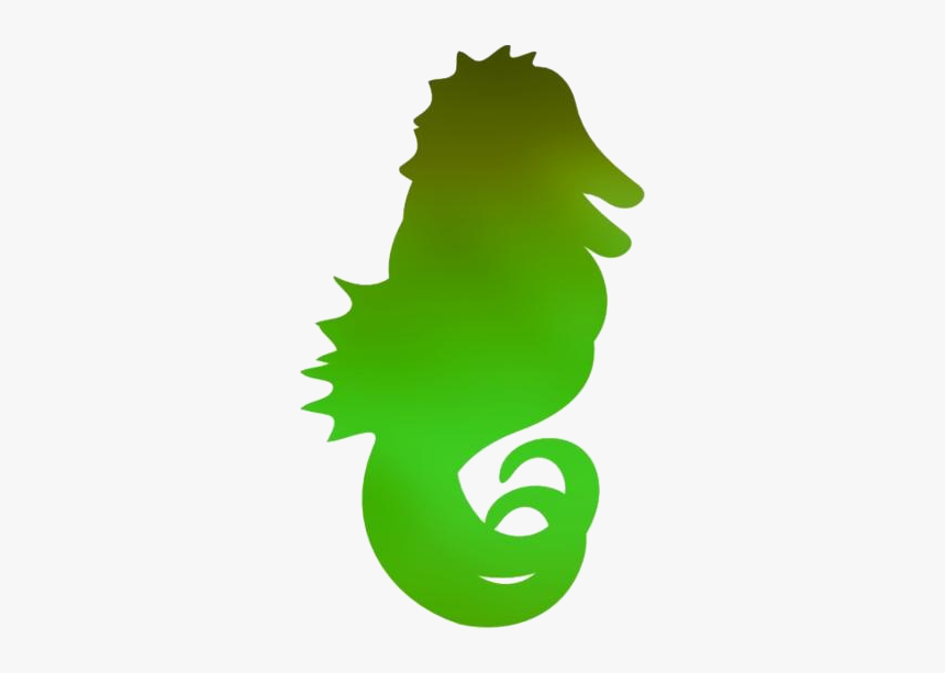 Transparent Colorful Green Seahorse Clipart - Illustration, HD Png Download