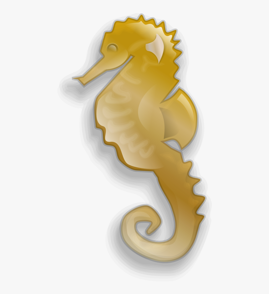 Transparent Seahorse Clipart - Gold Seahorse Clipart, HD Png Download