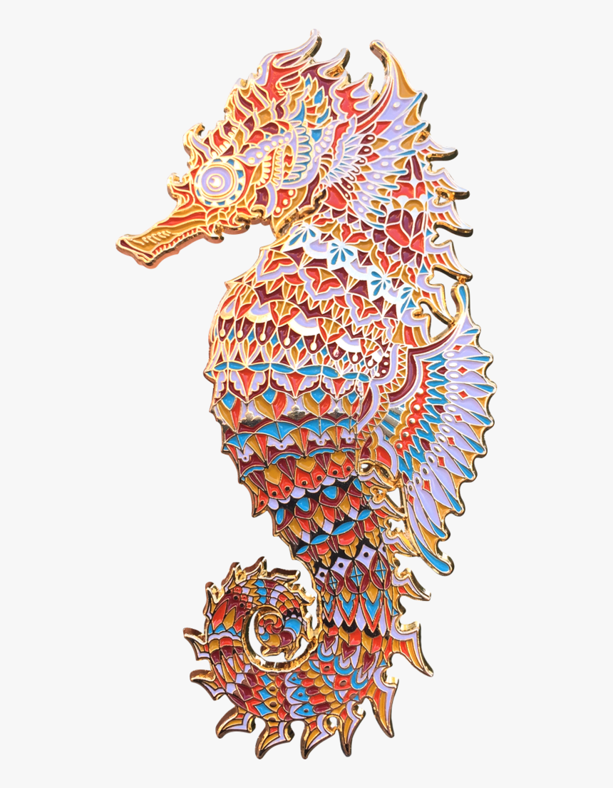 Sunset Seahorse Pin - Visual Arts, HD Png Download