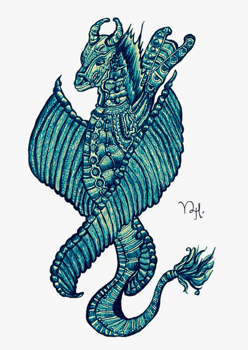 Tattoo Art Seahorse Pattern Aqua Illustration Graphics - Illustration, HD Png Download