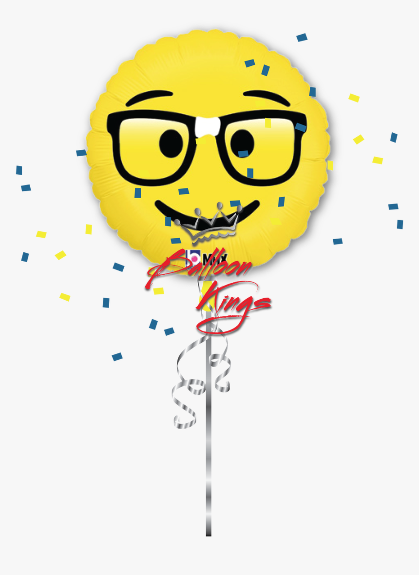 Emoji Nerd - Balloon, HD Png Download