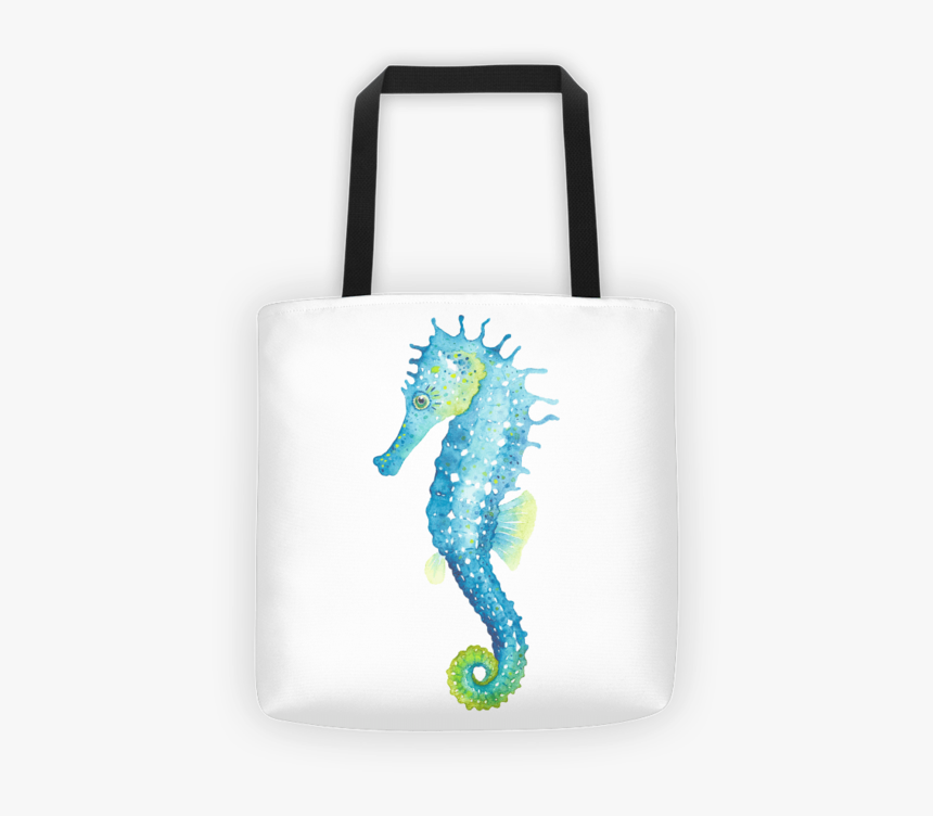Watercolor Seahorse Tote Bag - Watercolour Seahorse, HD Png Download