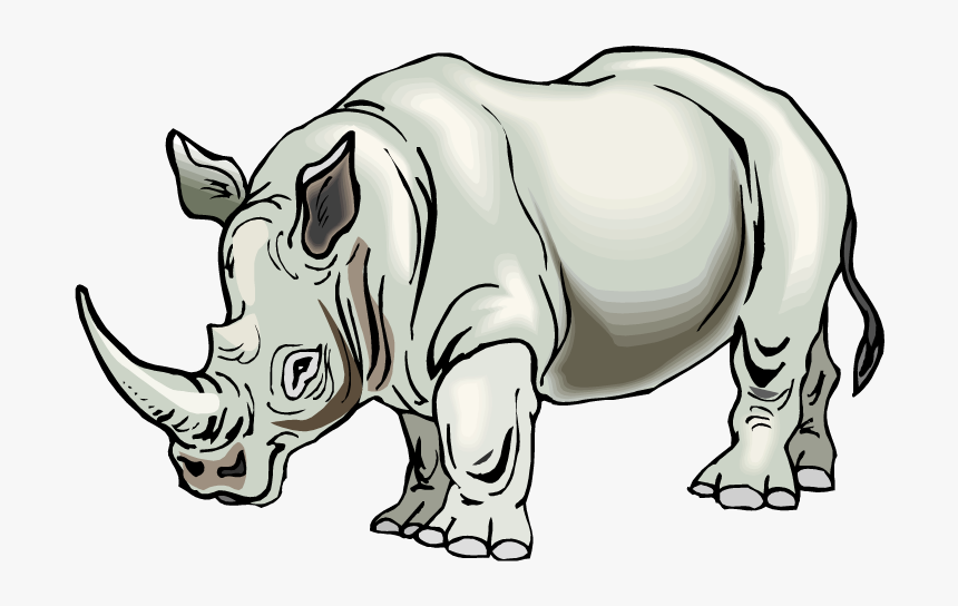 Brown Clipart Rhino - Rhino Clip Art, HD Png Download