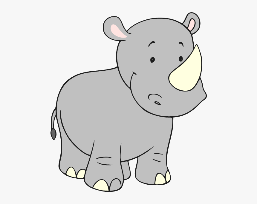 Transparent Rhinoceros Clipart - Cute Rhino Clipart, HD Png Download