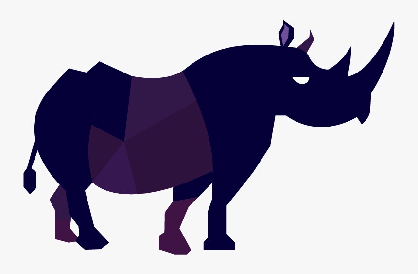 Black Rhinoceros Clipart , Png Download - Cartoon, Transparent Png