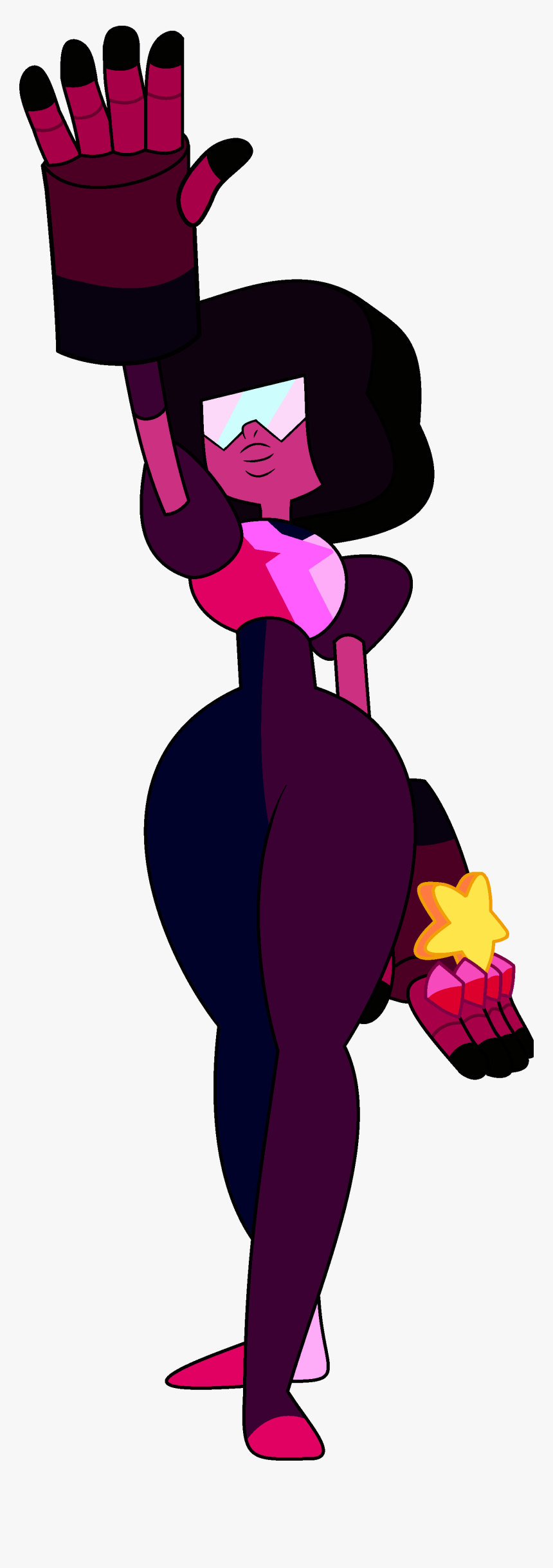 Garnet One Hand Up - Garnet Steven Universe Pose, HD Png Download