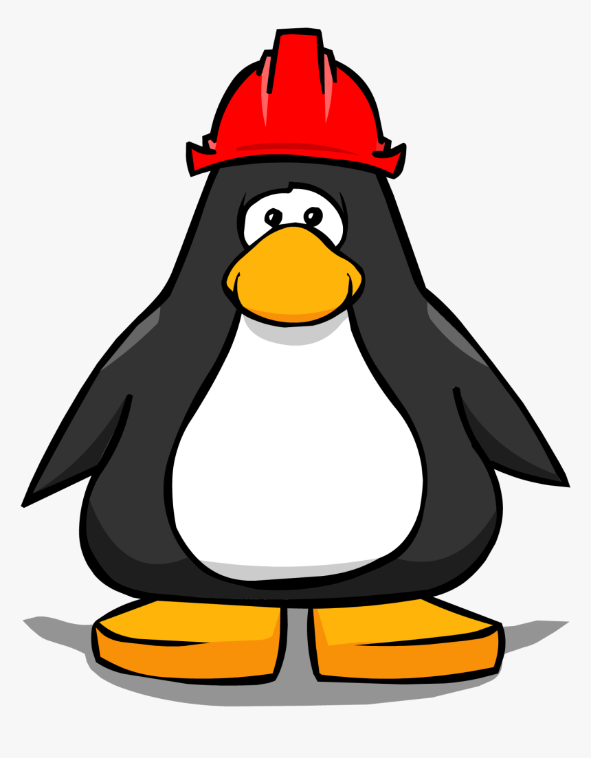 Image Red Hard Hat Ig Png Club Penguin Rewritten Wiki - Penguin With Santa Hat, Transparent Png