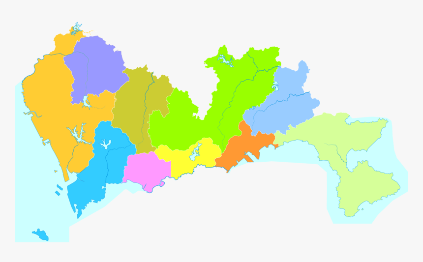 Administrative Division Shenzhen 2 - Districts Shenzhen, HD Png Download