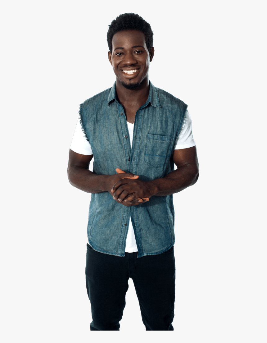 Transparent African American Man Clipart - Smiling Black Teenager, HD Png Download