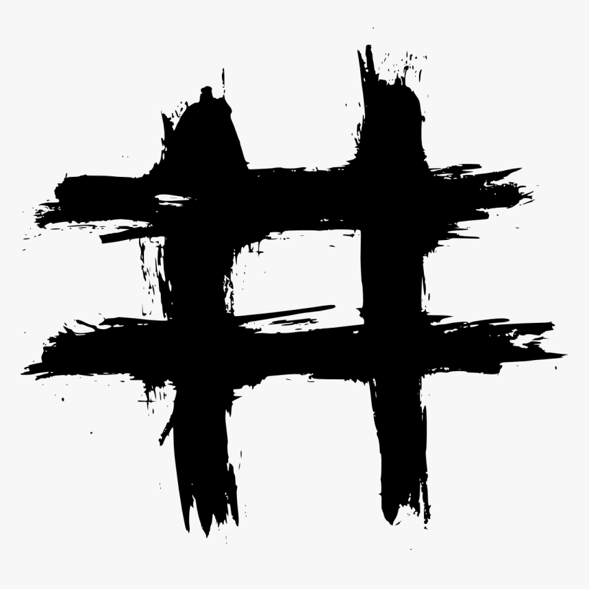 White Hashtag Png, Transparent Png