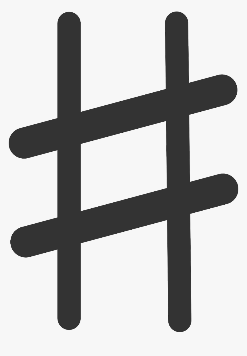 Hashtag, Gate, Symbol, Black, Silhouette, Icon - Music Sharp Clip Art, HD Png Download