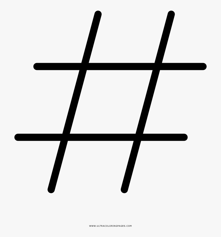 Hashtag Coloring Page - Slope, HD Png Download