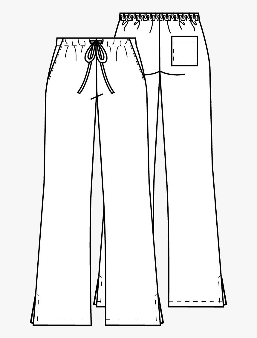 Natural Rise Flare Leg Drawstring Pant - Skirt, HD Png Download