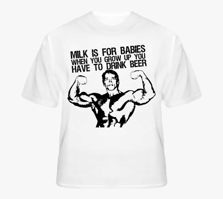 Arnold Schwarzenegger Drink Beer Funny Pumping T Shirt - Watch Dogs 2 T Shirt, HD Png Download