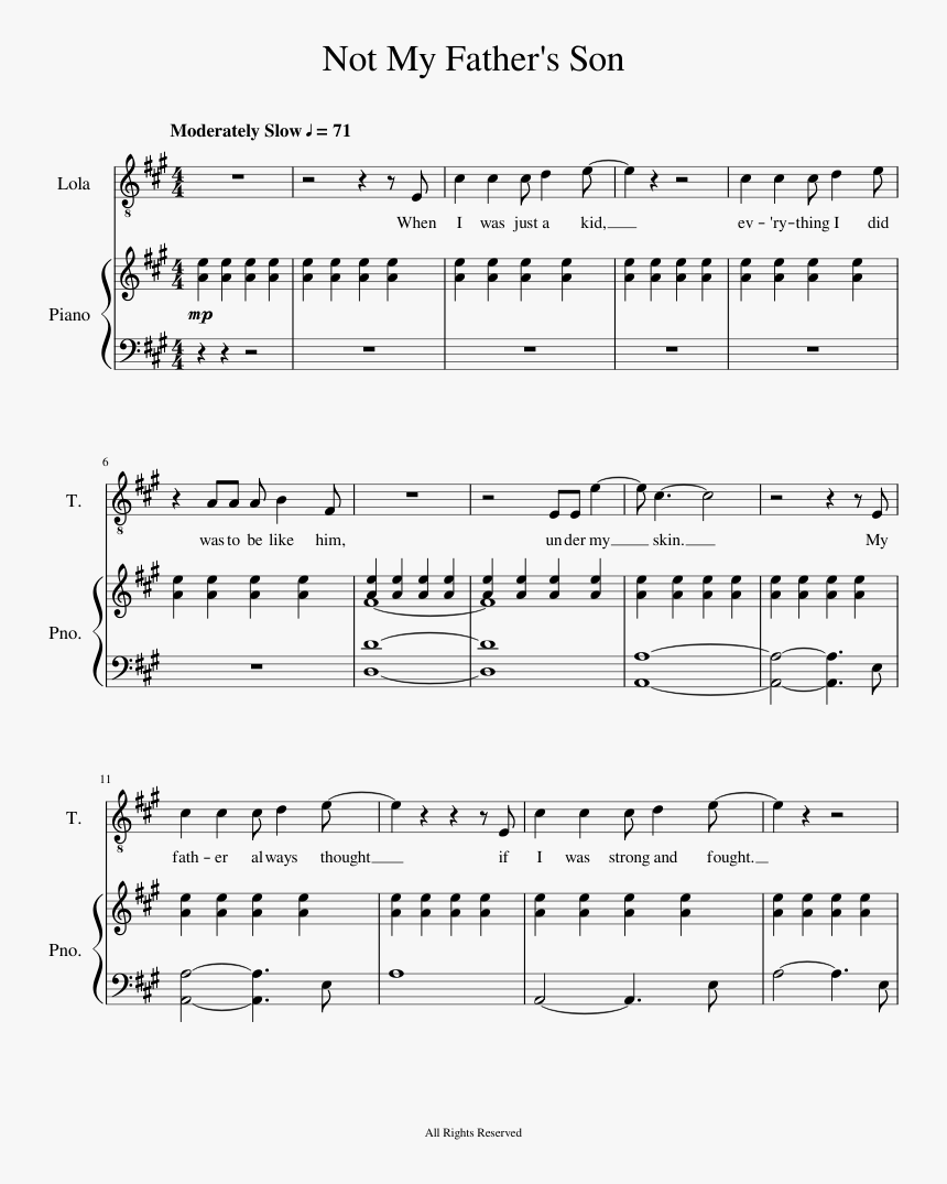 Father And Son Png - Holy Holy Holy Arrangement, Transparent Png