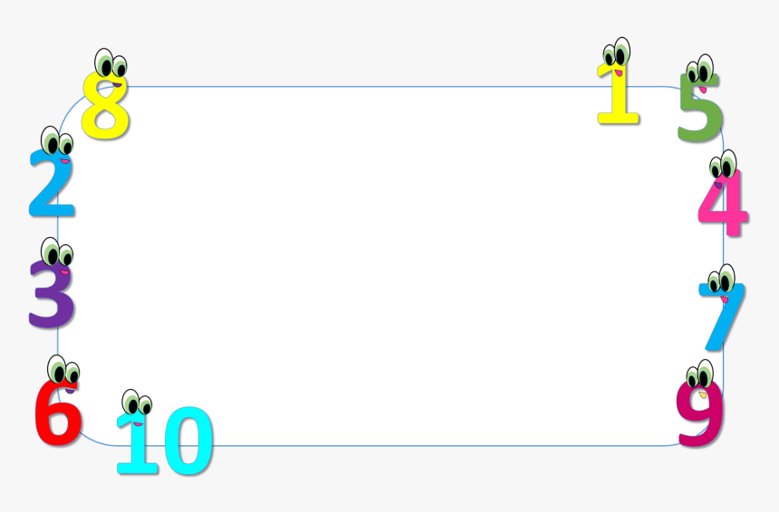 Borders With Numbers Clipart Numbers Borders And Frames, HD Png