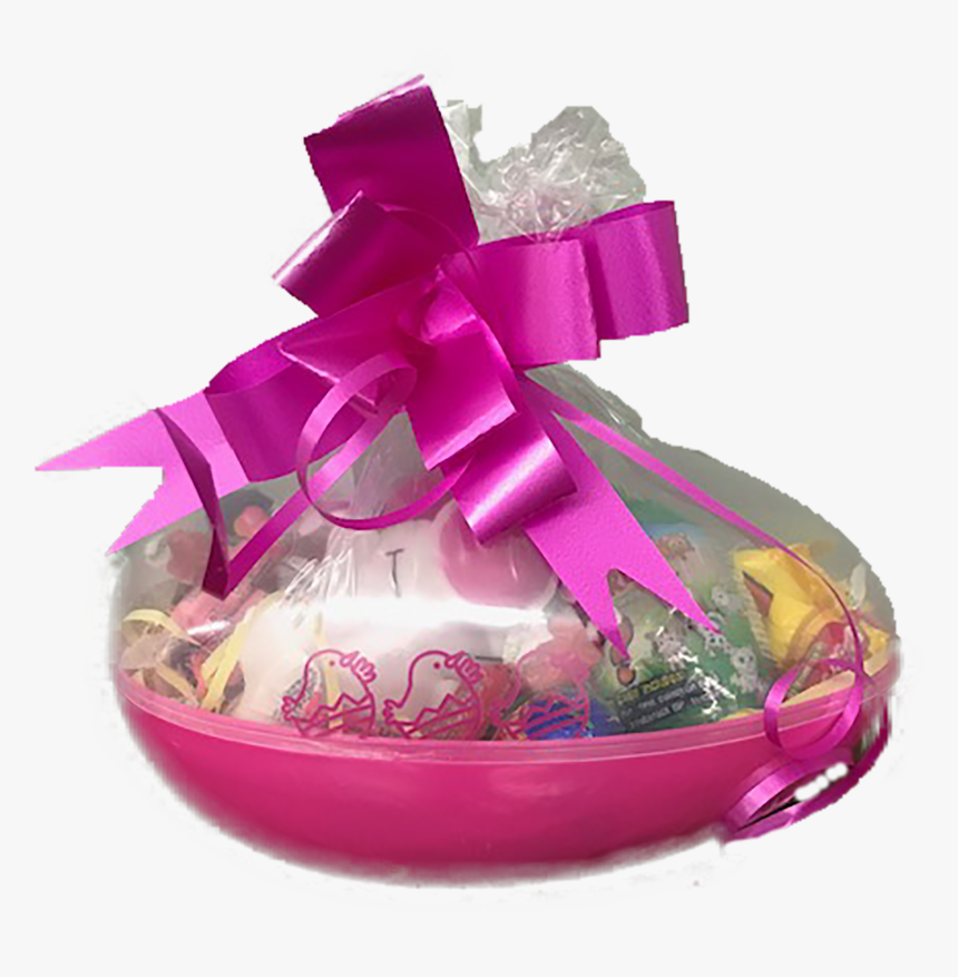 Jumbo Easter Basket For Girls Pink Container Shrink - Gift Basket, HD Png Download