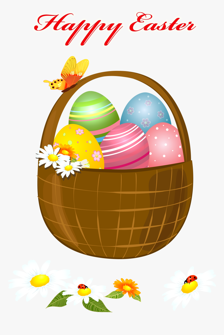 Transparent Happy Easter Banner Png - Happy Easter Basket Clipart, Png Download