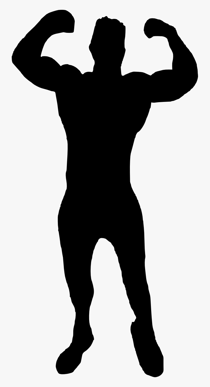 Muscle Man Silhouette Png, Transparent Png