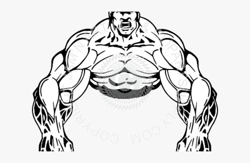 Transparent Body Builder Png - Muscular Man Png Clip Art, Png Download