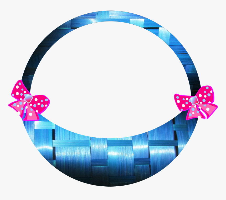 Easter Basket Bows Blue Weave - Easter Basket, HD Png Download