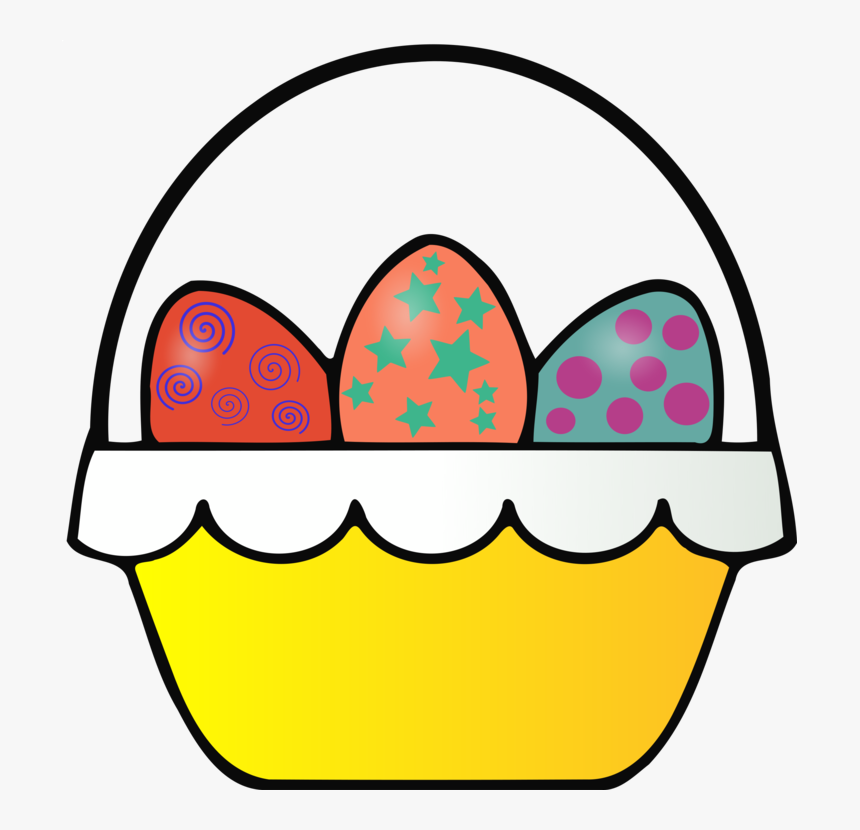 Area,artwork,yellow - Easter Eggs In Basket Clipart, HD Png Download